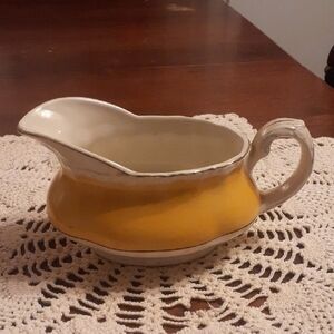 Antique Creampetal Grindley Gravy Dish (With Boat Emblem) England Circa 1930's